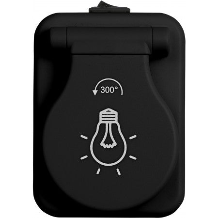 Plastic work light with COB, black