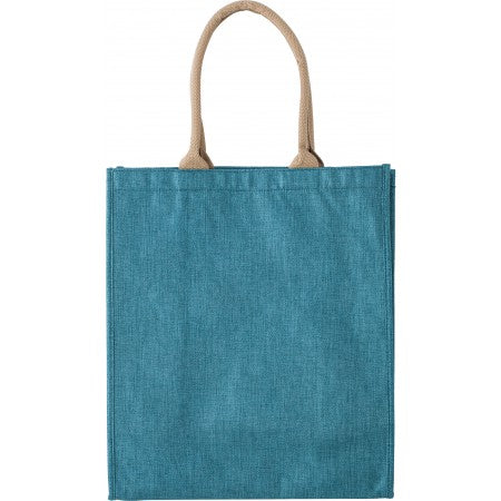 Polyester carry/shopping bag, cobalt blue