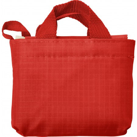 Foldable carry/shopping bag, red