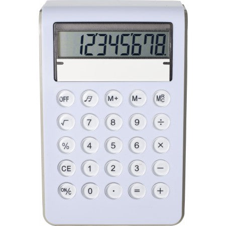 Plastic calculator (8 digits), white