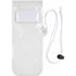 Plastic water-resistant protective pouch for mobile devices, white