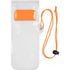 Plastic water-resistant protective pouch for mobile devices, orange