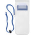 Plastic water-resistant protective pouch for mobile devices, cobalt blue