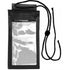 Plastic waterproof protective pouch for mobile devices, black
