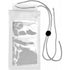 Plastic waterproof protective pouch for mobile devices, white