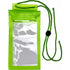 Plastic waterproof protective pouch for mobile devices, lime