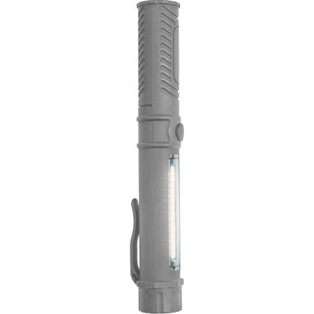Plastic work light/torch with COB lights, grey