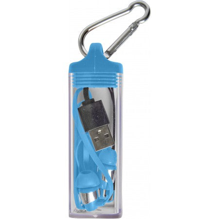 Plastic in-ear earphones, blue