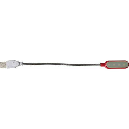 Plastic reading light with LED lighting, red