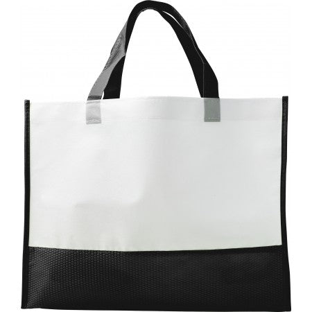 Nonwoven carry/shopping bag, black