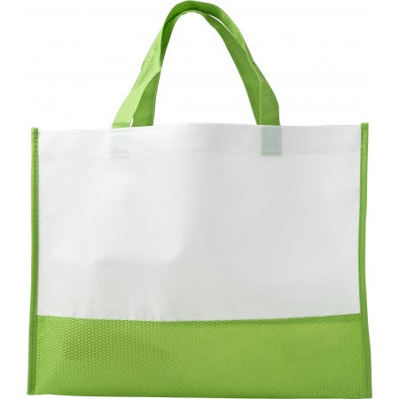Nonwoven carry/shopping bag, light green