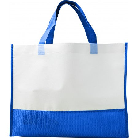 Nonwoven carry/shopping bag, cobalt blue