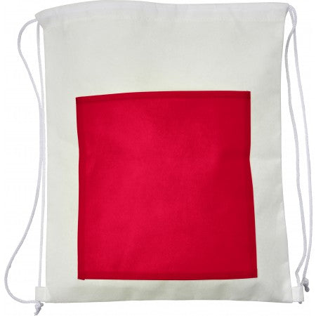 Nonwoven (80gr) backpack, red