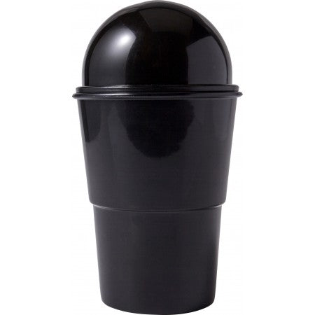 Handy miniature plastic wastepaper basket, black