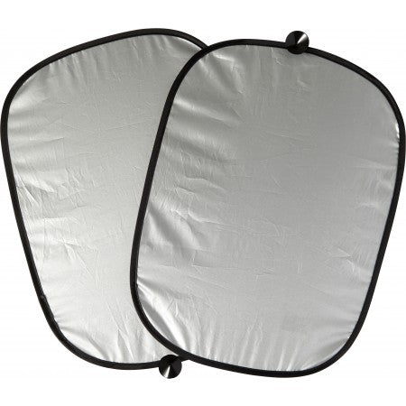 Set of two polyester sun screens, silver
