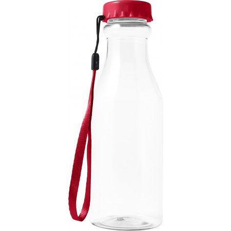 Plastic water bottle (500ml), red