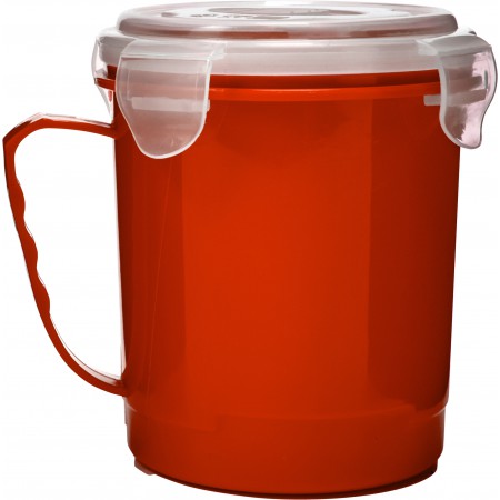 Plastic microwave cup (720ml), red