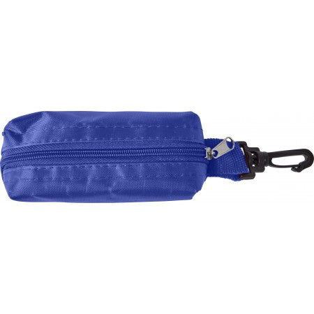Eight pencils, pencil sharpener and pouch, blue