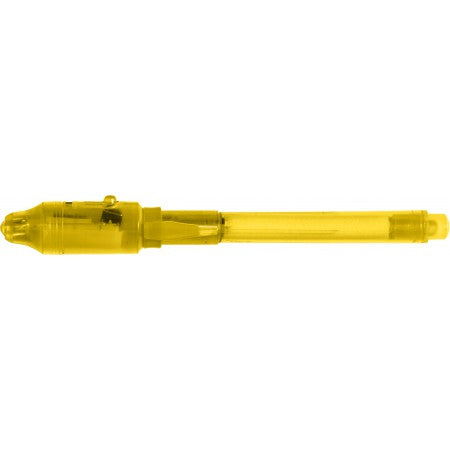 Plastic pen with invisible ink., yellow