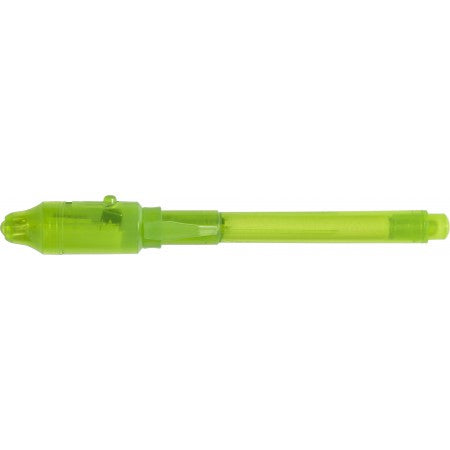 Plastic pen with invisible ink., lime