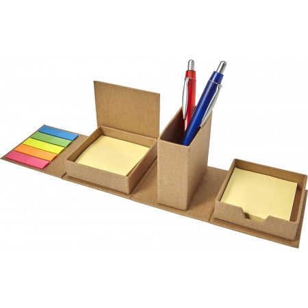 Cardboard cube desk organizer., brown