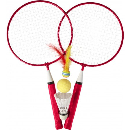 Iron badminton set, red
