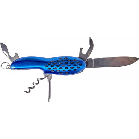Stainless steel pocket knife, blue