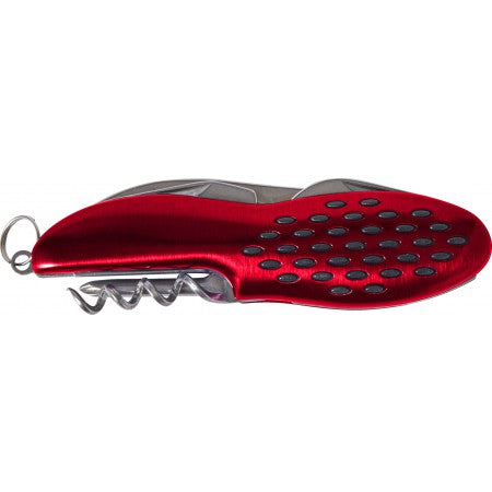 Stainless steel pocket knife, red