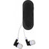 Pair of coloured earphones, black