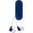 Pair of coloured earphones, blue