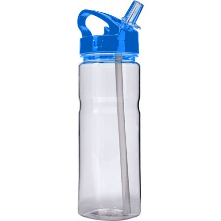 Transparent water bottle (550ml), cobalt blue