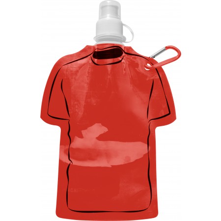 Foldable and leak-proof PP water bottle, red