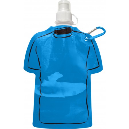 Foldable and leak-proof PP water bottle, light blue