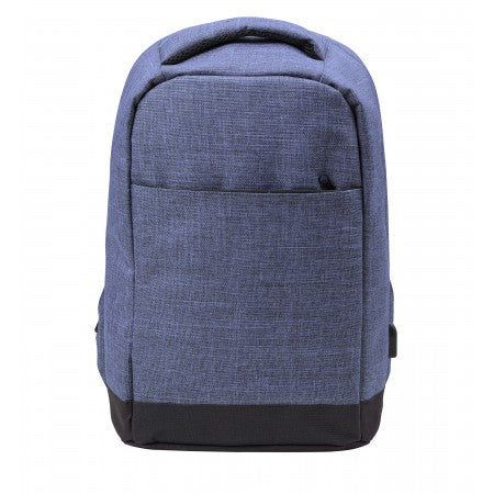 Polyester (600D) anti-theft backpack, blue
