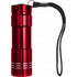 Aluminium torch with nine LED bulbs, red