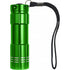 Aluminium torch with nine LED bulbs, lime