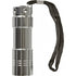 Aluminium torch with nine LED bulbs, silver