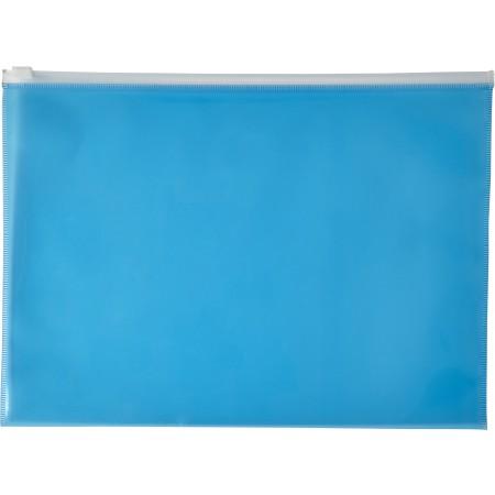A4 Transparent PVC document folder, blue - BRANIO