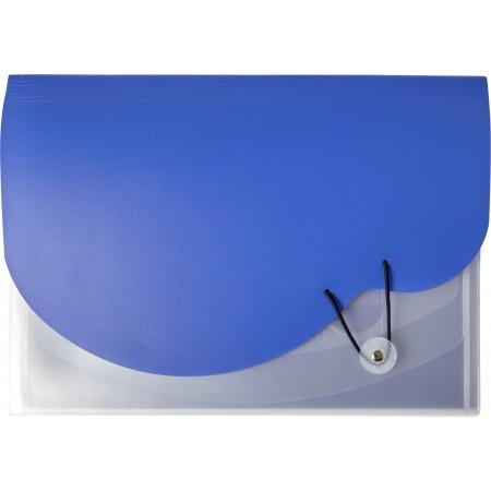 A4 Plastic expanding document folder, cobalt blue - BRANIO