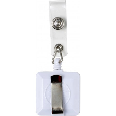 Plastic name card/name badge holder, white