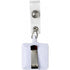 Plastic name card/name badge holder, white