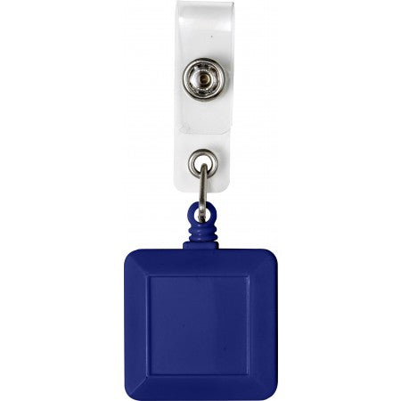 Plastic name card/name badge holder, blue