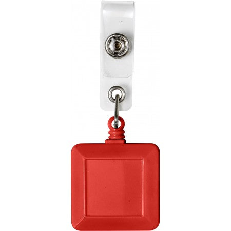 Plastic name card/name badge holder, red