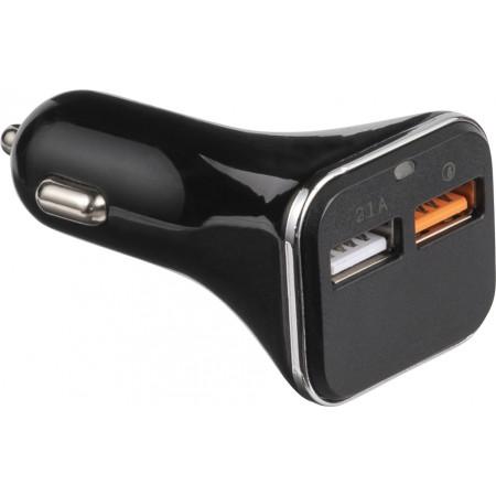 ABS car charger, black - BRANIO