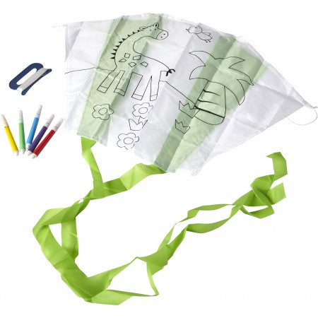 Kite with colour-in panel., white