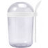 Plastic breakfast cup with spoon (530ml), white
