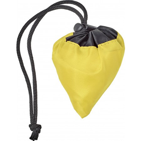 Foldable polyester (210D) carry/shopping bag, yellow