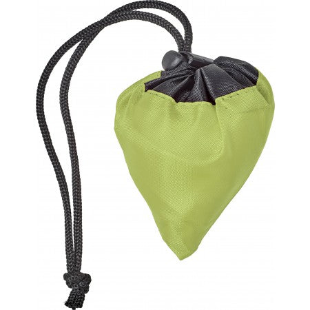 Foldable polyester (210D) carry/shopping bag, lime