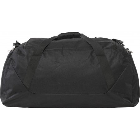 Large (600D) polyester sports/travel bag, black/light blue