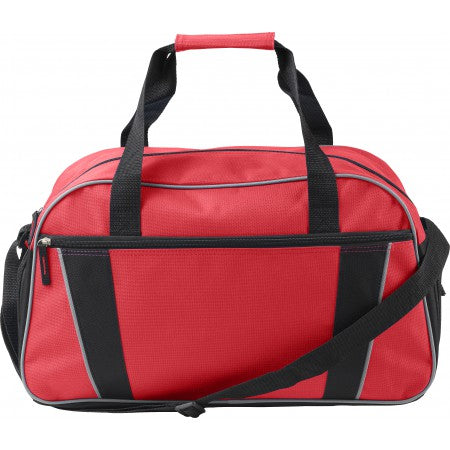 Polyester (600D) sports/travel bag, red